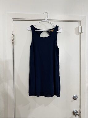 Alice + Olivia Navy Sleeveless Shift Dress
